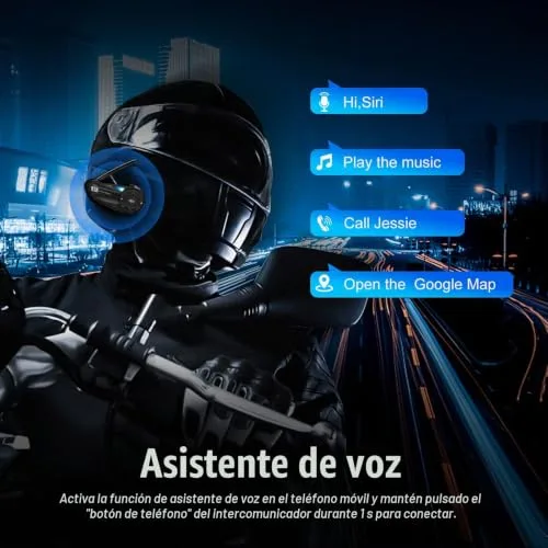 EJEAS ▫️ Q2 Intercomunicador para Capacete de Moto, Intercomunicador Bluetooth 5.1 com Redução de Ruído FM e CVC, Som e Ligação Estável para Intercomunicador Full Duplex para 2 Pessoas (Pacote de 2) 6