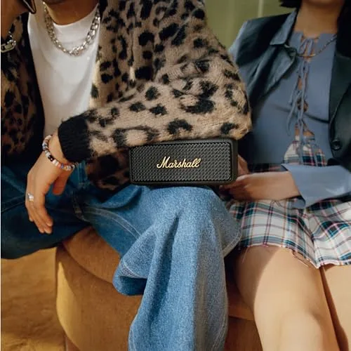 Marshall ▫️ Emberton II: Altifalantes Bluetooth portáteis, sem fios, emparelháveis, com classificação IP67 (resistentes ao pó e à água), mais de 30 horas de autonomia de reprodução - Preto 4