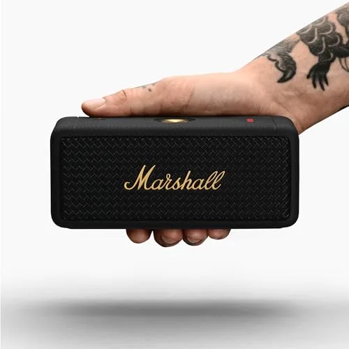 Marshall ▫️ Emberton II: Altifalantes Bluetooth portáteis, sem fios, emparelháveis, com classificação IP67 (resistentes ao pó e à água), mais de 30 horas de autonomia de reprodução - Preto 6
