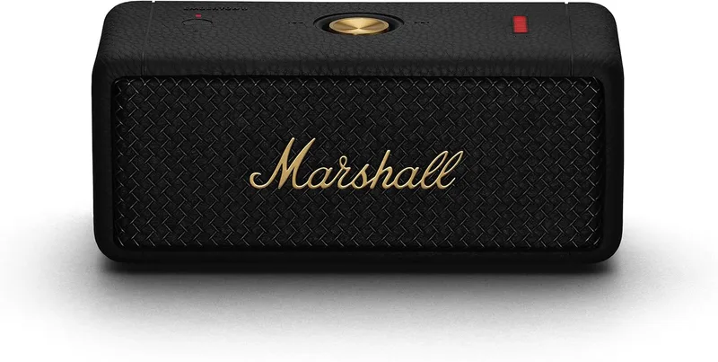 Marshall ▫️ Emberton II: Altifalantes Bluetooth portáteis, sem fios, emparelháveis, com classificação IP67 (resistentes ao pó e à água), mais de 30 horas de autonomia de reprodução - Preto