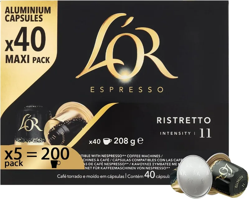L'OR ▫️ Espresso Café Ristretto | 200 cápsulas