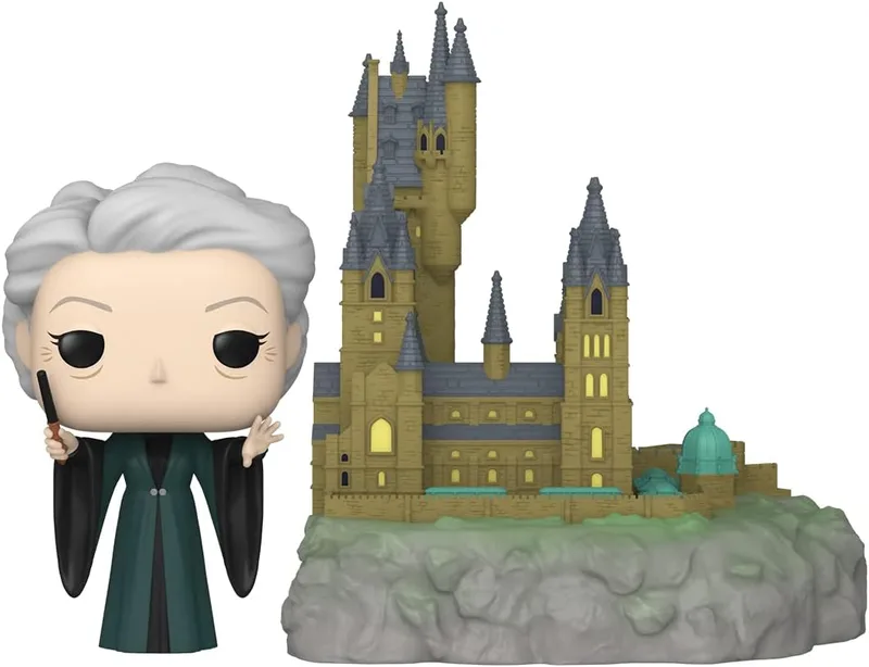 Funko ▫️ Pop! Town: HP Co0th - Minerva McGonagall com Hogwarts - Professora McGonagall - Harry Potter - Figura de Vinil Colecionável - Ideia para presente - Mercadoria Oficial - Fãs de Cinema