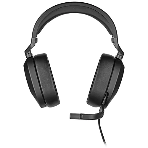 Corsair ▫️ Auscultadores para jogos HS65 SURROUND (Som envolvente Dolby Audio 7.1 em PC e Mac, microfone omnidirecional, tecnologia SoundID da SonarWorks, controlo de volume de fácil acesso) Carvão 4