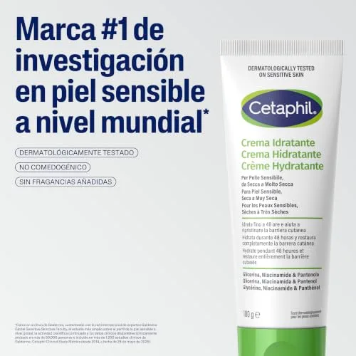 Cetaphil ▫️ Creme hidratante para o rosto e corpo para uso frequente, hidratação intensa durante 24 horas, embalagem de 100 g 4