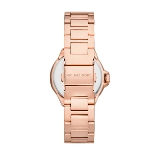 Michael Kors ▫️ Relógio Camille para mulher, movimento cronógrafo de quartzo de 33 mm com bracelete em aço inoxidável 4