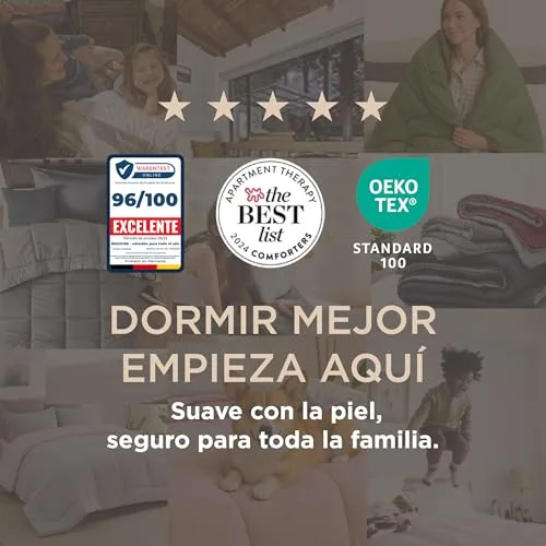 Bedsure ▫️ Edredão Nórdico para Cama 135/150 - Edredão Nórdico 220x240, Cinza Claro 2