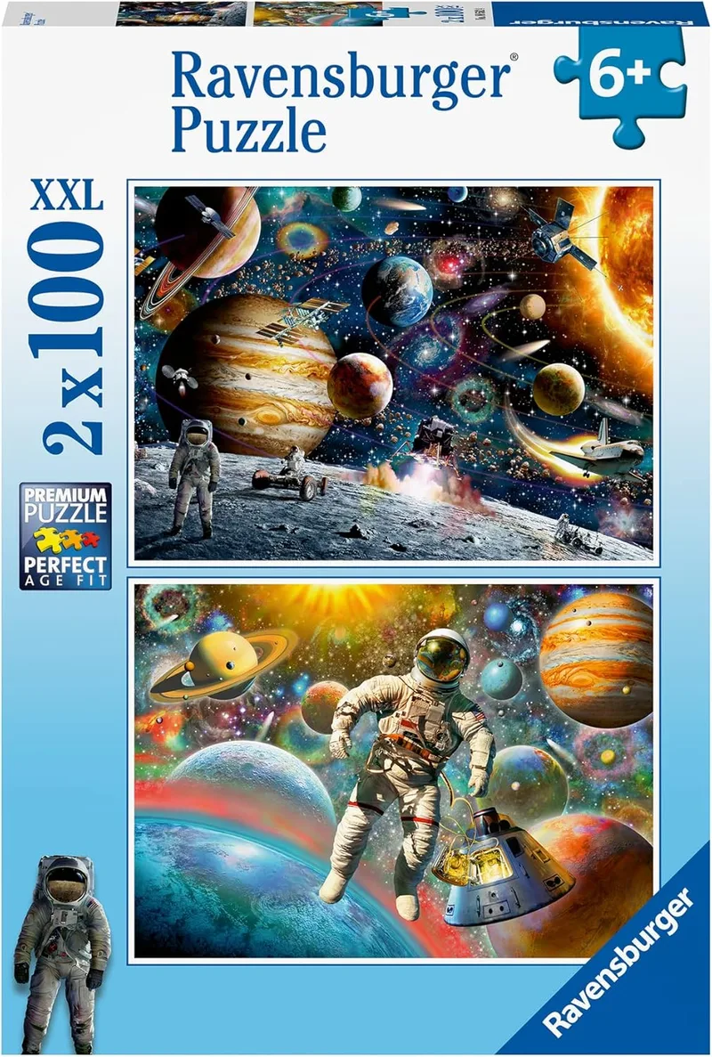Ravensburger - Unicorn Puzzle, 2 puzzles de 100 peças, puzzle para adultos e crianças com mais de 6 anos, ideia de presente para ela ou para ele, 49x36 cm, exclusivo Amazon