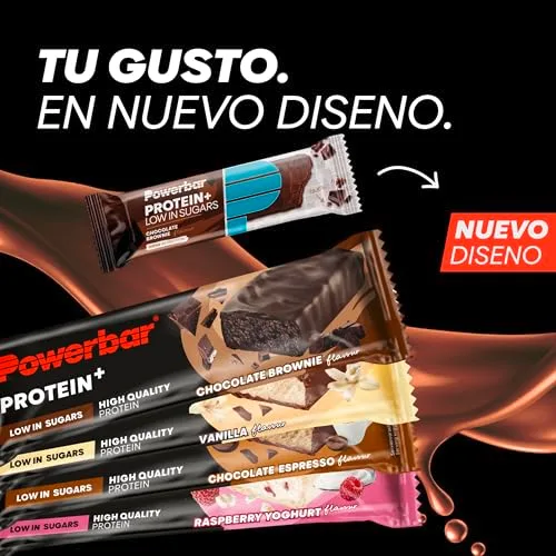 PowerBar ▫️ Protein Plus - Caixa com vários sabores e baixo teor de açúcar - 16x35 g - Barras proteicas com fibra 3