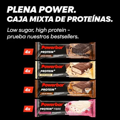 PowerBar ▫️ Protein Plus - Caixa com vários sabores e baixo teor de açúcar - 16x35 g - Barras proteicas com fibra 4