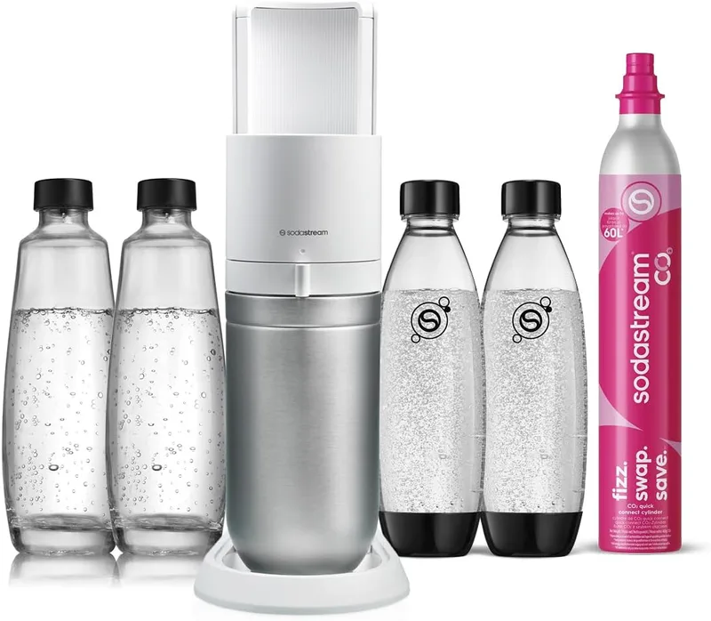 sodastream ▫️ Duo – Máquina para fazer água com gás e as suas bebidas favoritas, branca