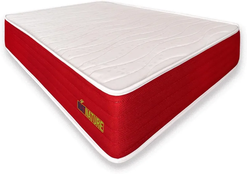 Matnature ▫️ EcoNature | Colchão Antibacteriano | Conforto de Alta Resiliência e Alta Densidade | Reversível inverno-verão | Anti-ácaros (90 x 180 cm)