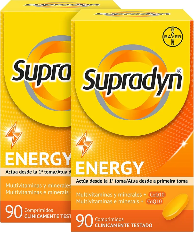 Supradyn ▫️ Energy 180 comprimidos com 13 vitaminas, 9 minerais e coenzima Q10