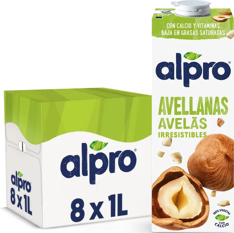 Alpro ▫️ Bebida Vegetal de Avelã 8x1L