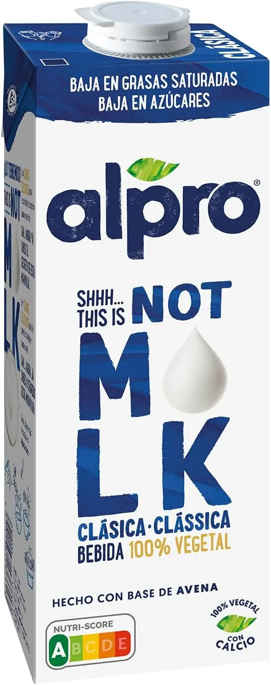 Alpro ▫️ Bebida de aveia 100% vegetal - ISTO NÃO É M*LK Classic - Embalagem de 8 x 1L