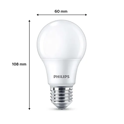 Philips ▫️ Classic Lâmpada LED A60 E27 2700K 806 lm 8 W/60 W Branca, Embalagem de 3 3