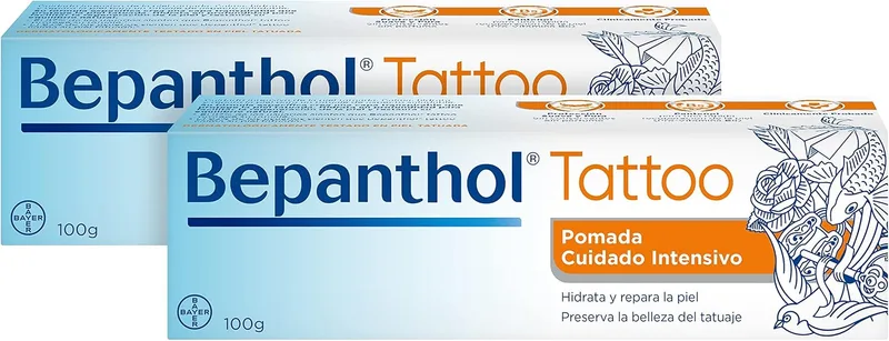 BEPANTHOL ▫️ Pomada para Tatuagens com Pantenol 2x100 g, Sem Perfume