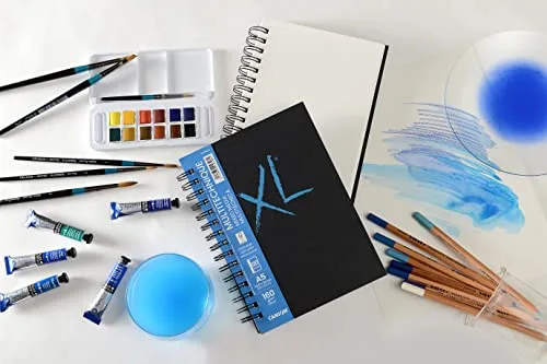 Canson ▫️ XL Art Book, Papel Multitécnica, Grão Suave, 160 g/m², Caderno com espiral, A5 - 14,8 x 21 cm, Branco, 60 folhas 7