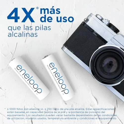 eneloop ▫️ Pilhas recarregáveis AAA (embalagem de 8) - 800 mAh NiMH 4