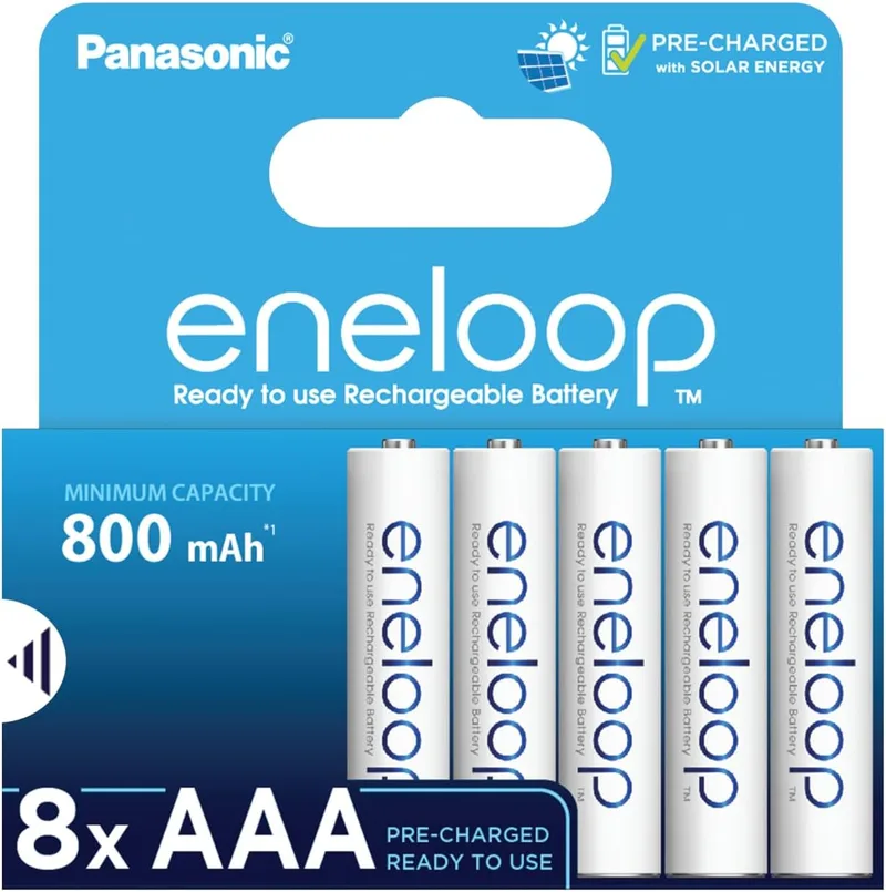 eneloop ▫️ Pilhas recarregáveis AAA (embalagem de 8) - 800 mAh NiMH