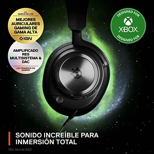 SteelSeries ▫️ Arctis Nova Pro - Auscultadores com fio para Xbox - Áudio de alta resolução - Áudio espacial de 360° - GameDAC Gen 2 - Microfone ClearCast Gen 2 - Xbox, PC, PS5, PS4, Switch 2 3
