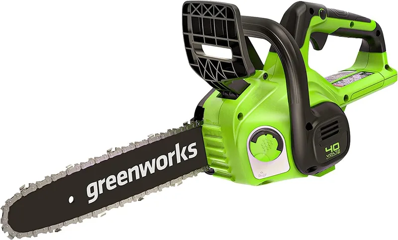 Greenworks ▫️ Motosserra a bateria G40CS30II, comprimento da guia da corrente 30 cm, velocidade 4,2 m/s, 2,6 kg, lubrificador automático, sem bateria de 40 V e carregador, garantia de 3 anos
