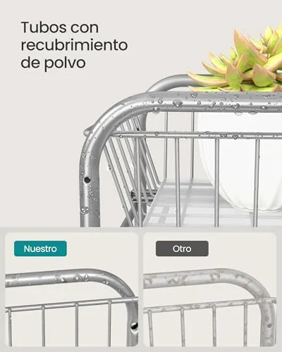 SONGMICS ▫️ Organizador de cozinha, 2 níveis extraíveis para armário 6