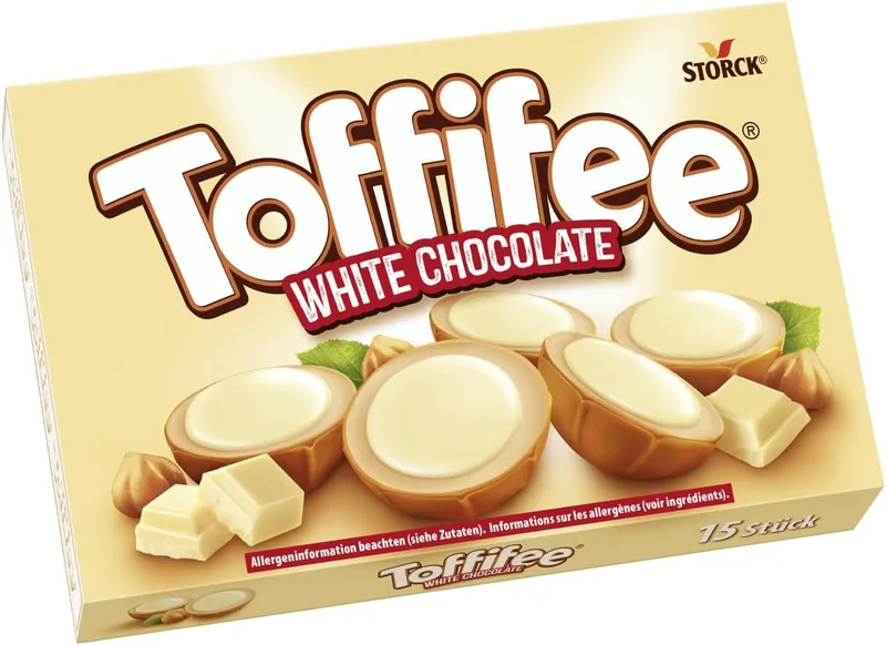 TOFFIFEE ▫️ Chocolate branco, caramelo com avelã e caramelo - 1 x 125 g