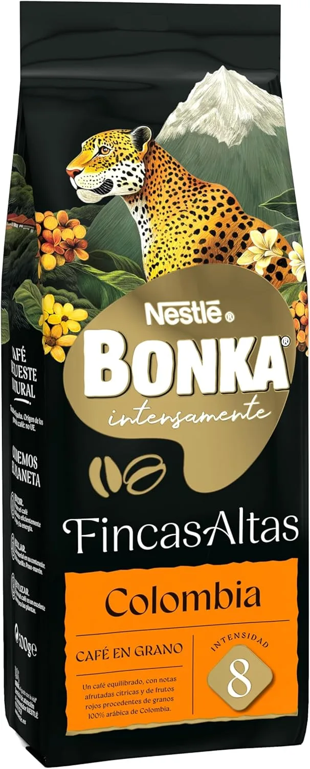 Bonka ▫️ Café colombiano em grão 500g, intensidade 8