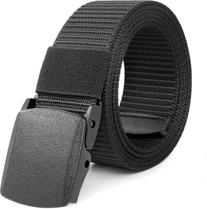 LXMY ▫️ Cintos para homem cinto de trabalho para homem, cinto de nylon ajustável, passa rapidamente pela segurança do aeroporto, para viagens, desporto e uso diário