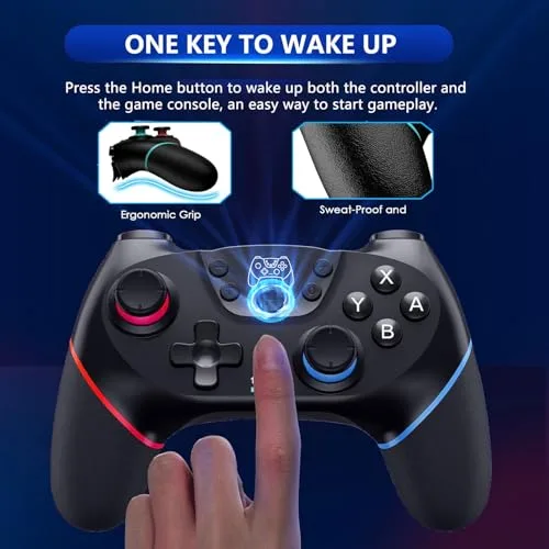 Sefitopher ▫️ Comando para Switch, Comando sem fios para Switch, Comando Pro Controller para Switch/Switch Lite/Switch OLED com Gyro Axis/Dual Shock/Função Turbo e Captura de Ecrã 5