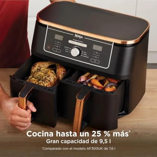 Ninja ▫️ Foodi MAX, Fritadeira de Ar Quente 6 em 1 com Compartimento Duplo, 9,6 L 3