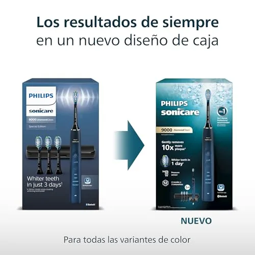 PHILIPS ▫️ Sonicare DiamondClean 9000, escova de dentes elétrica, edição especial, escova de dentes sónica com aplicação, sensor de pressão, base de carregamento, cor aguamarina, modelo HX9911/89 6