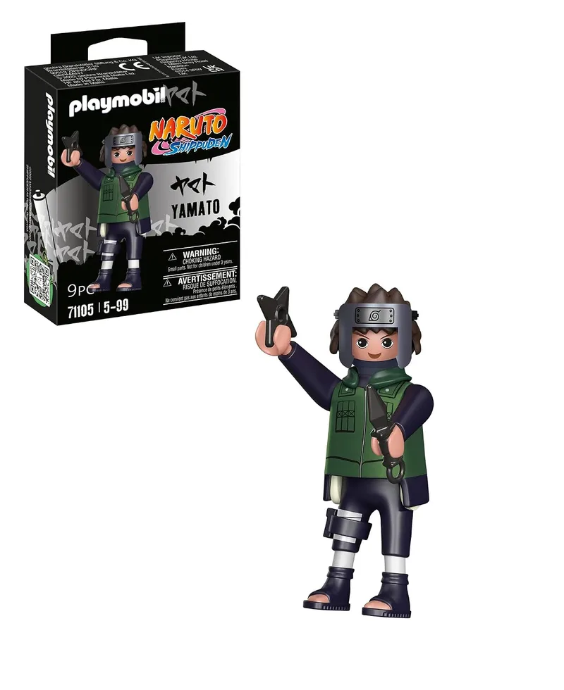 PLAYMOBIL ▫️ Naruto Shippuden 71105 Yamato com Casaco Verde, máscara com protetor de bochechas, Conjunto Criativo para Fãs de Anime com Detalhes e Extras autênticos, 9 peças, a partir dos 5 anos
