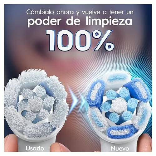 Oral-B ▫️ Série iO Ultimate Clean - Cabeças de substituição originais, embalagem de 8 cabeças de substituição brancas para escovas de dentes elétricas iO, remoção profunda da placa bacteriana 4