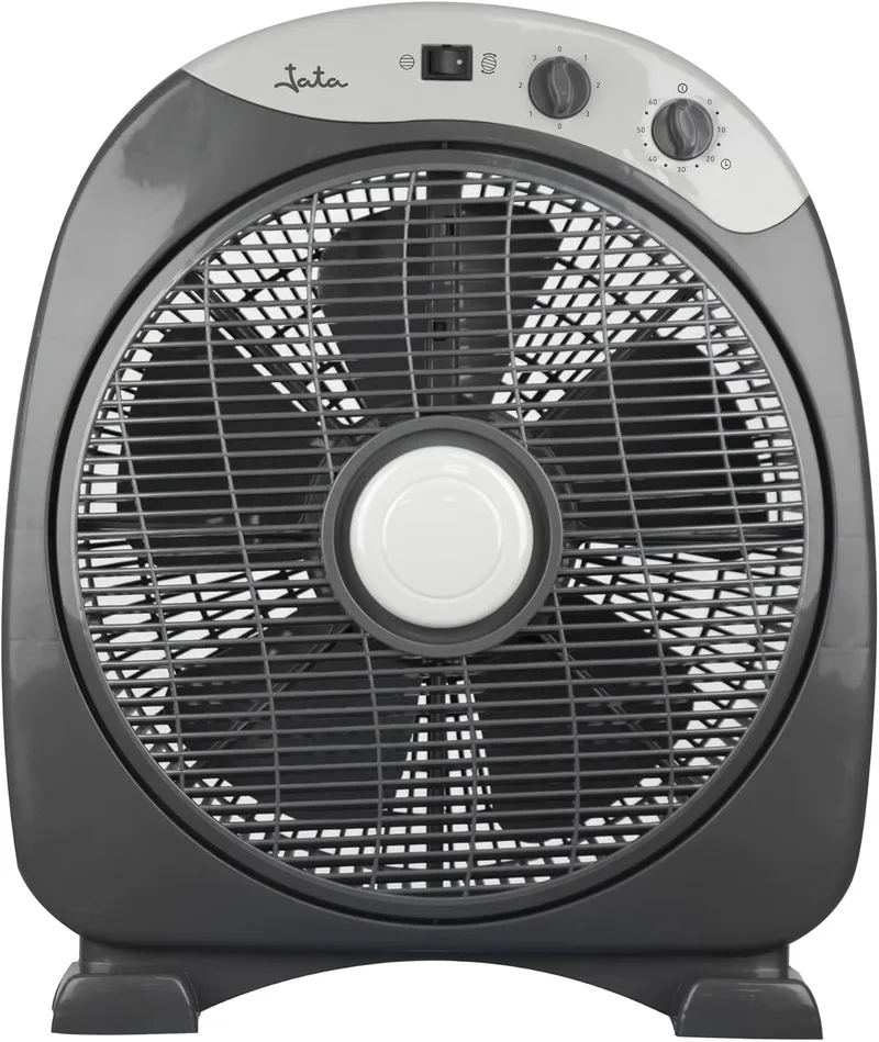 Jata ▫️ JVVS3015 - Ventilador de chão oscilante com 3 velocidades, silencioso (60 dB), temporizador de 60 min, 33,5 cm, baixo consumo, desligamento automático, 1419 m³/h