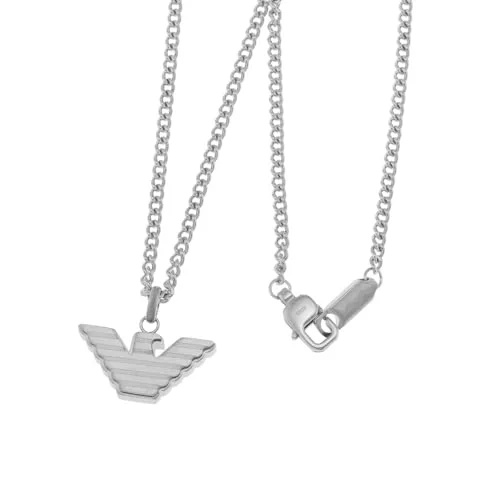 Emporio Armani ▫️ Colar com pendente para homem em aço inoxidável com fecho tipo lagosta 3