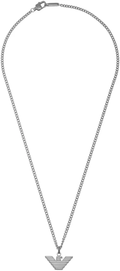 Emporio Armani ▫️ Colar com pendente para homem em aço inoxidável com fecho tipo lagosta