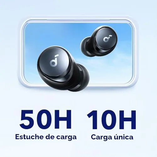 Soundcore ▫️ by Anker Space A40: Auscultadores sem fios Bluetooth com cancelamento de ruído ativo adaptativo, 50 horas de autonomia total, som de alta resolução LDAC, ajuste confortável, 6 microfones, carregamento sem fios, carregamento rápido 4