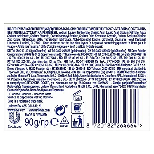 Dove ▫️ Sabonete Original em barra para o rosto, corpo e mãos, com 1/4 de creme hidratante, 90 g 3