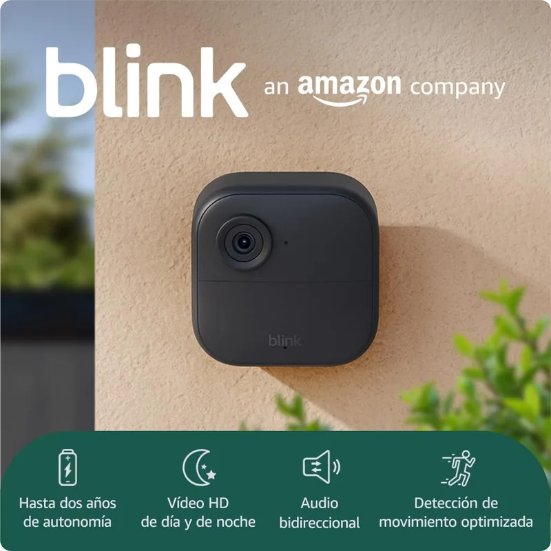 Blink ▫️ Outdoor 4 : câmara de segurança inteligente HD sem fios, 2 anos de autonomia da bateria, deteção de movimento optimizada, compatível com Alexa : apenas câmara adicional : IP65