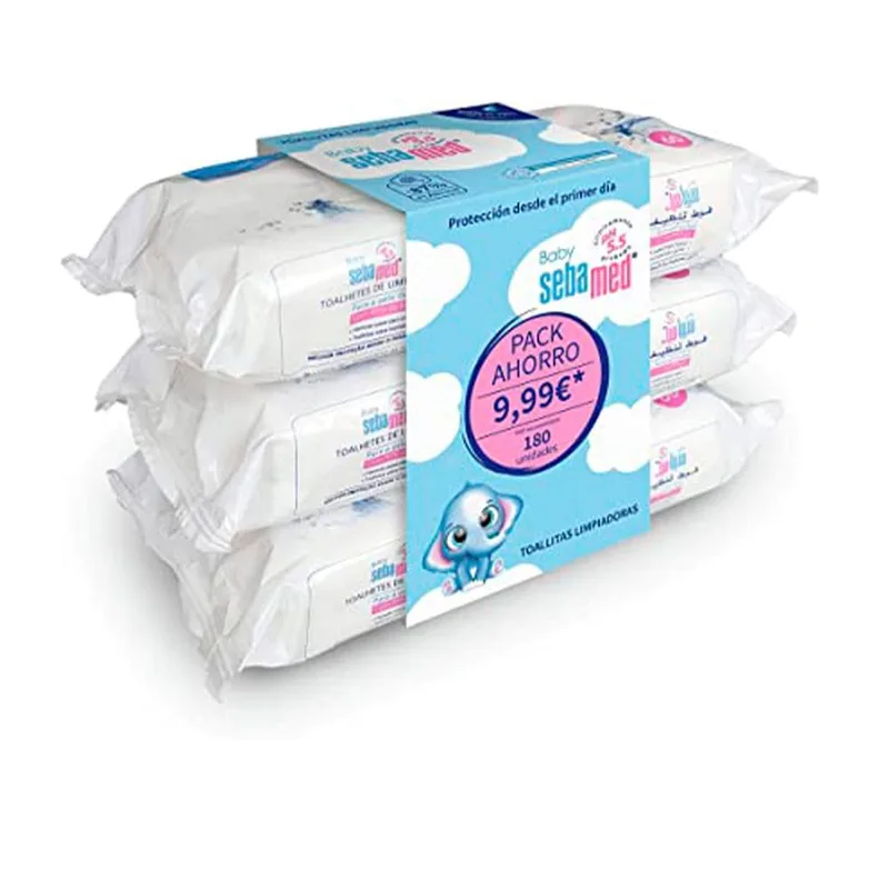 Sebamed ▫️ Toalhitas de limpeza Baby para bebés, fórmula com 99% de água e sem perfumes, limpeza suave para a pele delicada e sensível