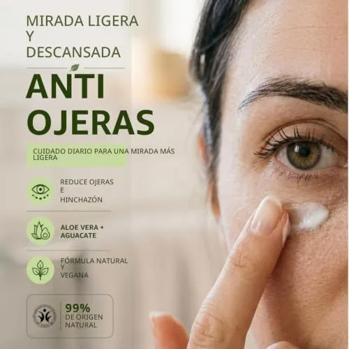 Organic Shop ▫️ CREME ANTI-INCHAÇO PARA O CONTORNO DOS OLHOS, PARA TODOS OS TIPOS DE PELE «ABACATE E ALOE», 30 ML 2