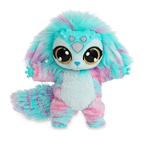 Magic Mixies ▫️ My Crystal Ball Blue, Brinquedo Interativo de Magia, Bola de Cristal mágica com luzes, efeitos e sons, e um boneco de peluche fofinho para cuidar, com acessórios, da marca Famosa (MGX06000) 2