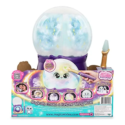 Magic Mixies ▫️ My Crystal Ball Blue, Brinquedo Interativo de Magia, Bola de Cristal mágica com luzes, efeitos e sons, e um boneco de peluche fofinho para cuidar, com acessórios, da marca Famosa (MGX06000) 6