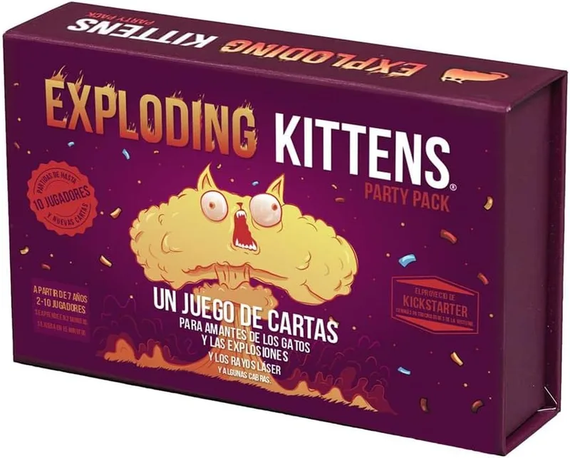Asmodee ▫️ Exploding Kittens | Party Pack | Jogo de cartas para os amantes de gatos e gatinhos explosivos | Idade 7+ | 2 a 10 jogadores | 15 minutos por jogo | Inglês