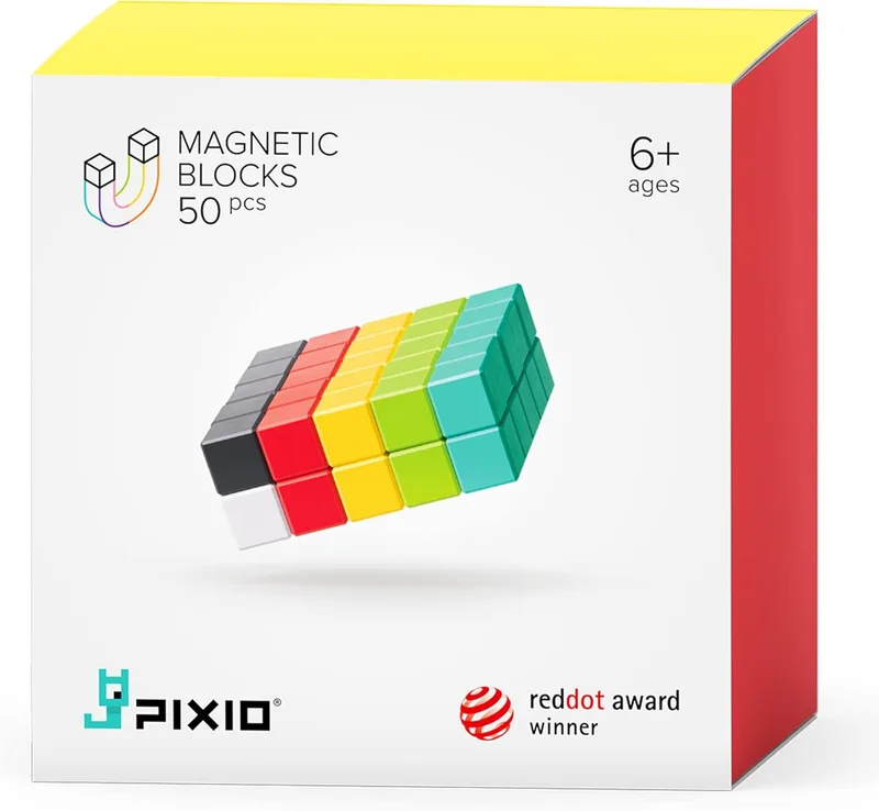 Bizak ▫️ Pixio: 50 cubos magnéticos com 8 milímetros de lado, ideais para construir qualquer personagem ou objeto; encaixam-se na perfeição; recomendado para crianças a partir dos 6 anos (64240101)