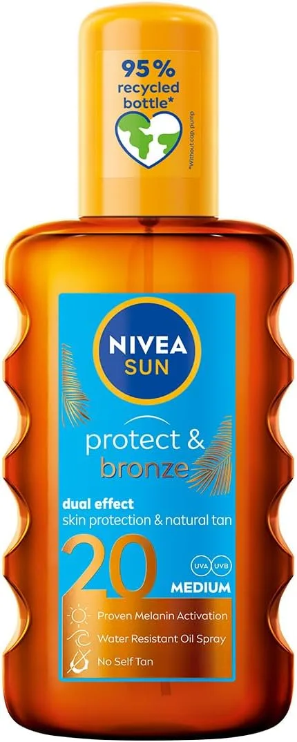NIVEA SUN ▫️ NIVEA Óleo solar SUN Protect & Bronze FPS 20, 200 ml