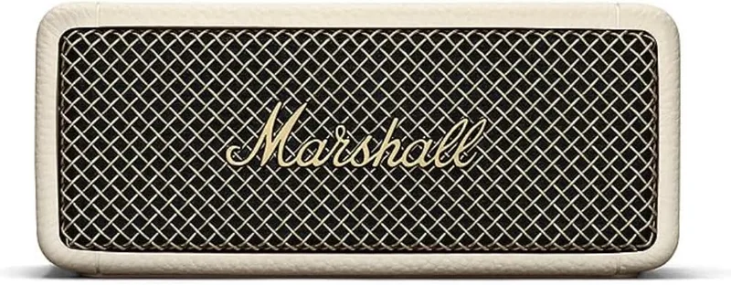 Marshall ▫️ Altifalantes Bluetooth portáteis Emberton II, sem fios, emparelháveis, IP67 contra poeiras e à prova de água, 30+ horas de reprodução, creme