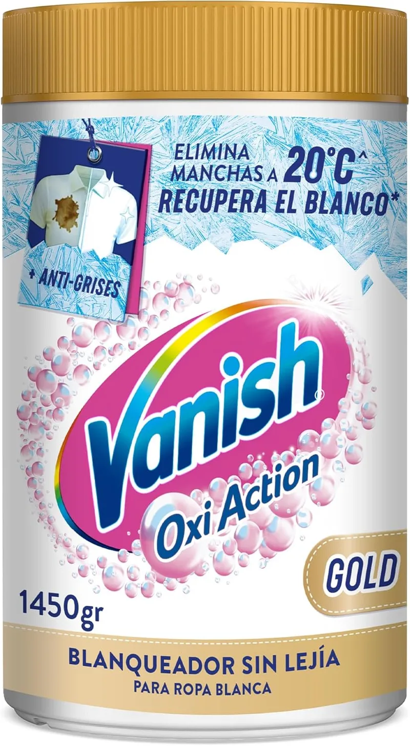 Vanish ▫️ Oxi Advance - Tira-nódoas e Branqueador Multi-Benefícios para Roupa Branca, Pó, Sem Branqueador, 1,2kg