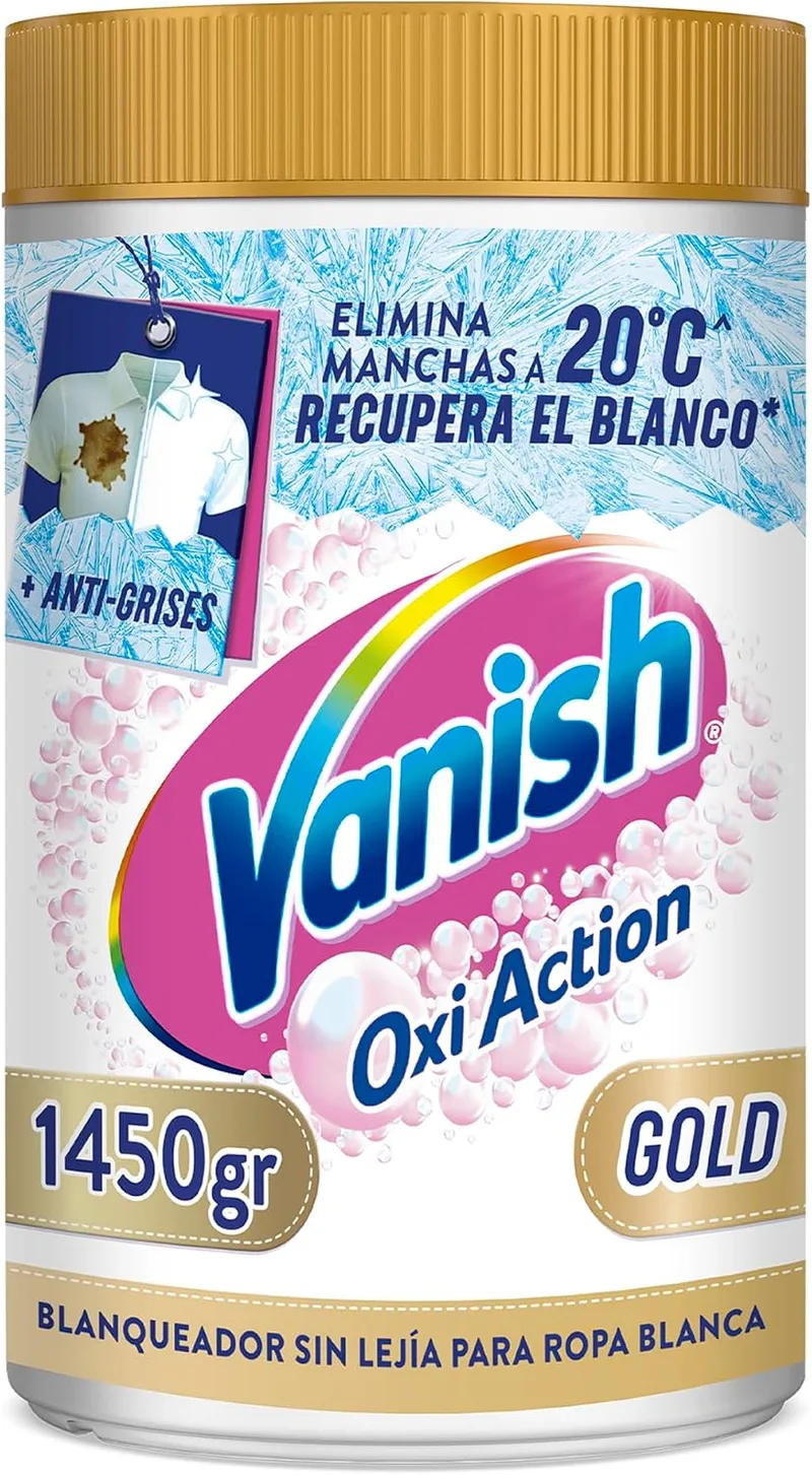Vanish ▫️ Oxi Advance - Removedor de manchas multifuncional e branqueador para roupa branca, em pó, sem lixívia, 1,2 kg